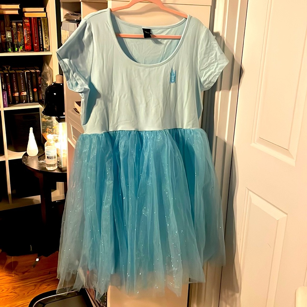 Disney blue Cinderella princess dress Womens